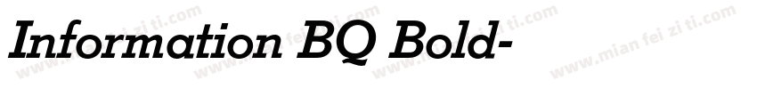 Information BQ Bold字体转换